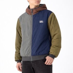 KRIFF MAYER M/L Japan Colorblock Sherpa Fleece Jacket reversible mens